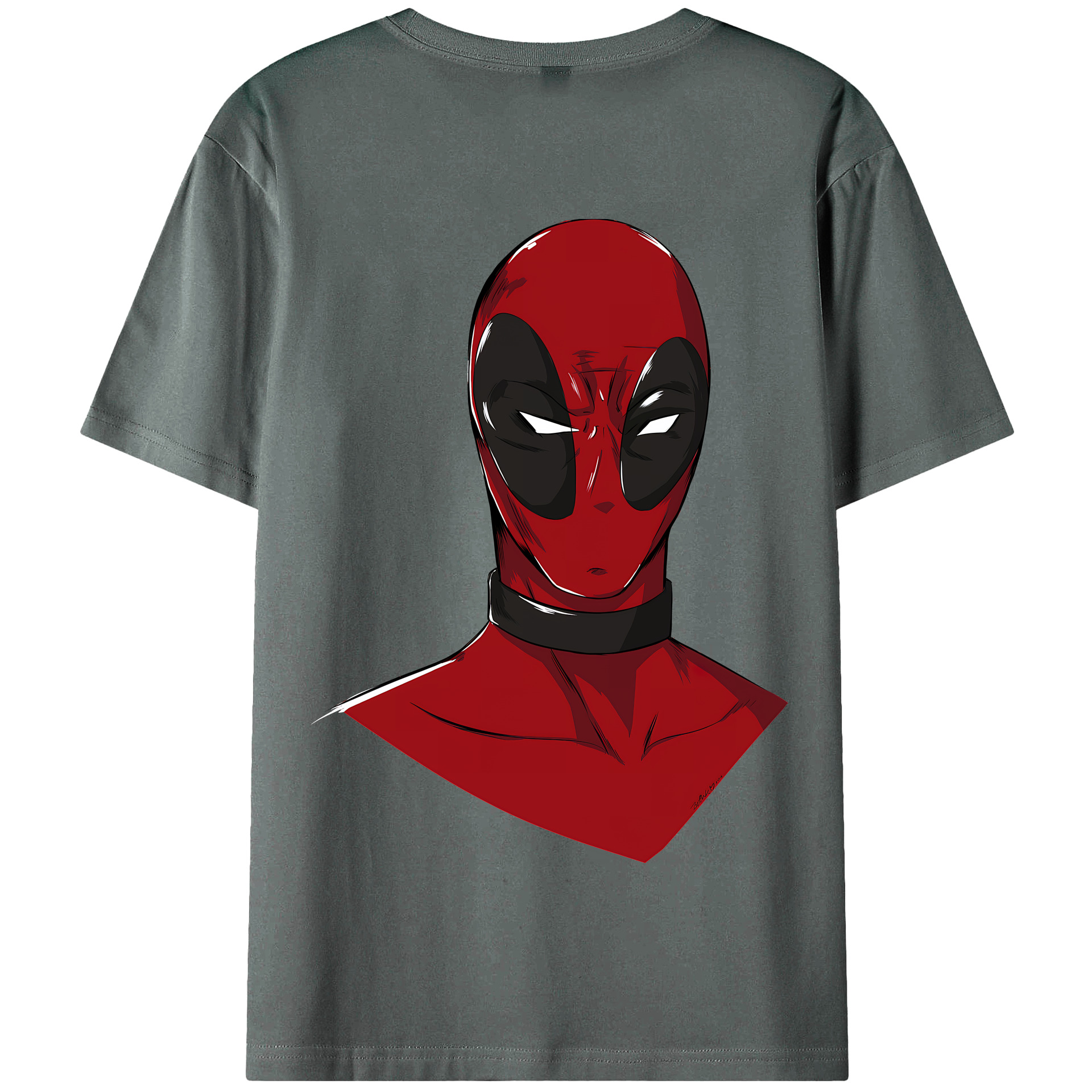 （画像用） Deadpool デッドプール 綿100％半袖Tシャツ（背面プリント）
